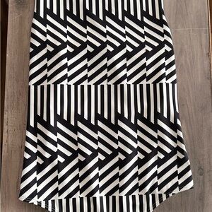 Express Black and White Geometric Bodysuit